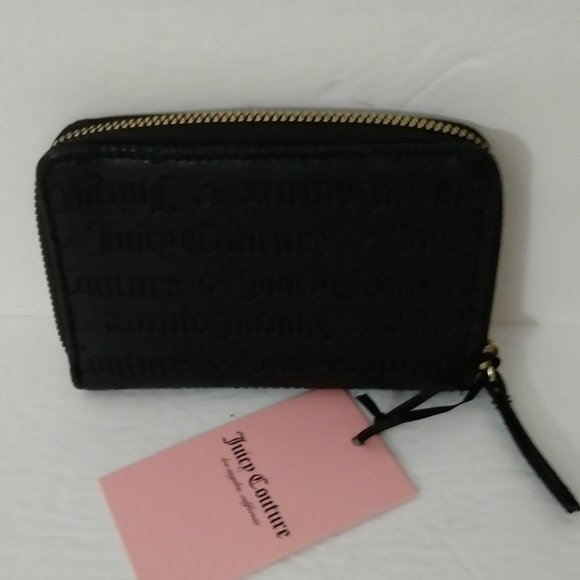 Juicy Couture Black Bi-fold Wallet Logo - Picture 7 of 13